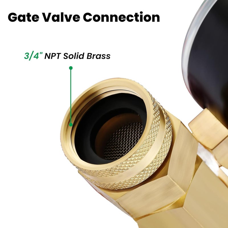 Watflow Water Flow Gauge, Temperature and Pressure Test Assembly, 0-160psi,0-13 GPM, 3/4" Female Hose Thread. - Image 4